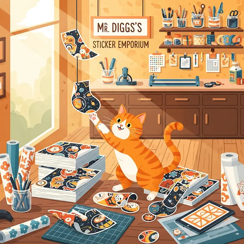 Mr. Diggs the orange tabby studio cat