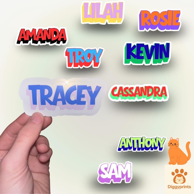 Custom Text Designs sticker example