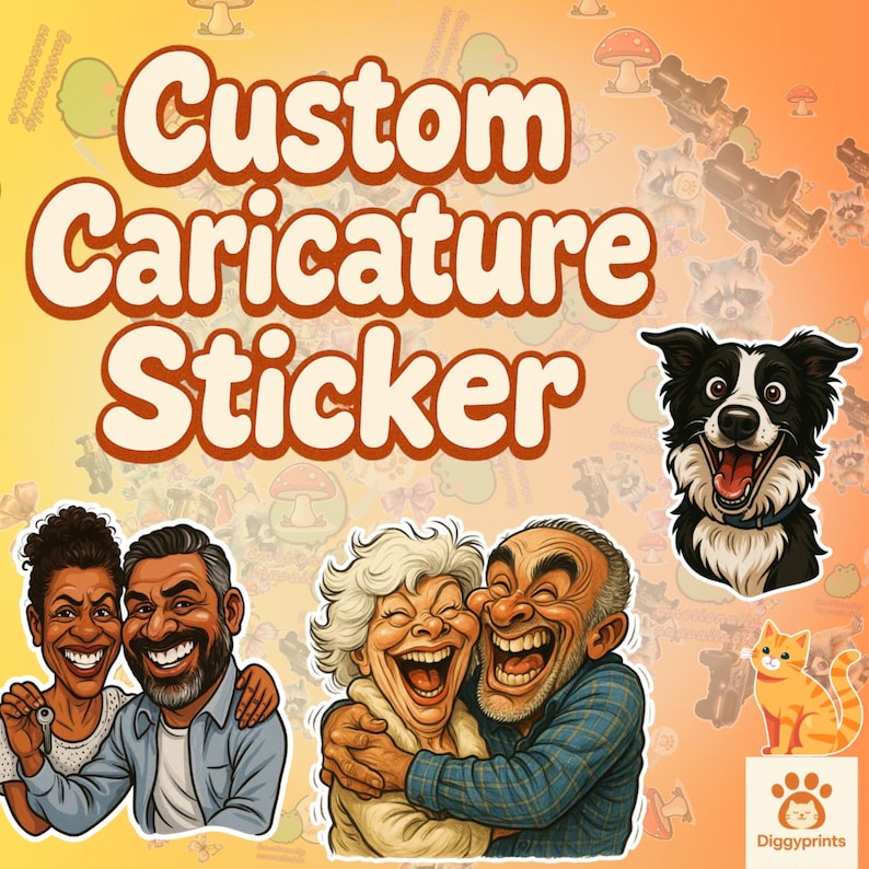 Caricatures sticker example